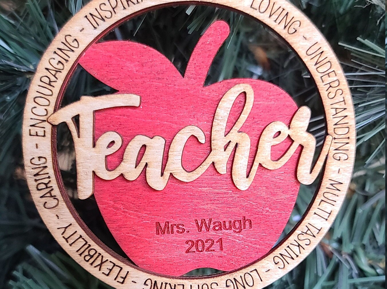 Teacher Apple Ornament