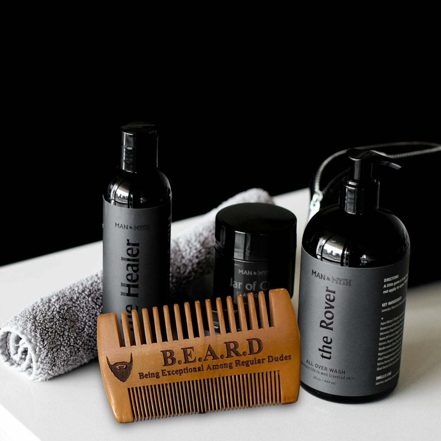 Beard Comb & Brush Kit