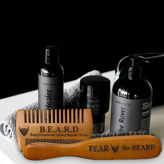 Beard Comb & Brush Kit