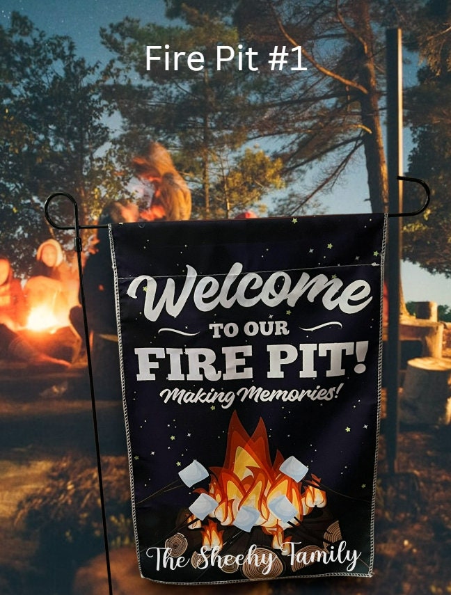 Personalized Camping and Lake Themed Garden Flags